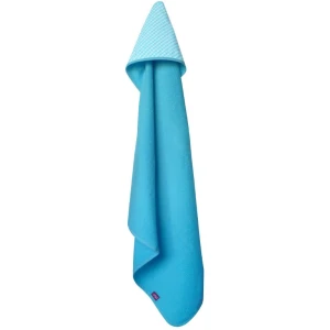 badcape isi mini met geruite kap turquoise