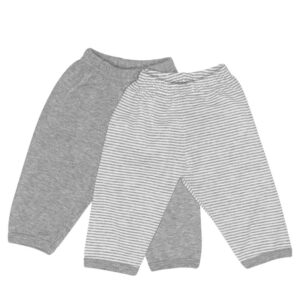 isi mini teddy slobbroek effen gestreept grijs