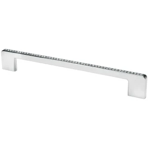 meubelgreep florence glimmend aluminium met imitatie diamantjes