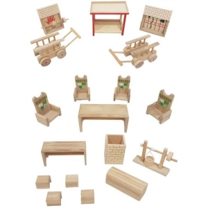 Charl's Toys - Houten Meubelset - Kasteel - 18-delig