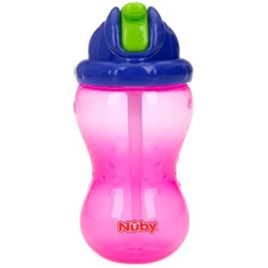 Nuby Oefenbeker Flip-it Antilekbeker roze 360ml 12m+