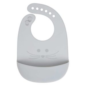 Lässig - Silicone Slabbetje - Little Chums - Mouse Grijs