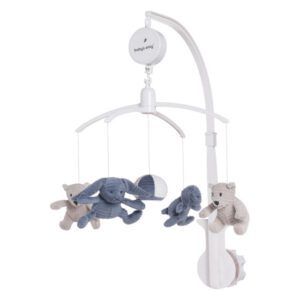 Baby's Only- Muziekmobiel - Sense - Vintage Blue/Kiezelgrijs/Wit