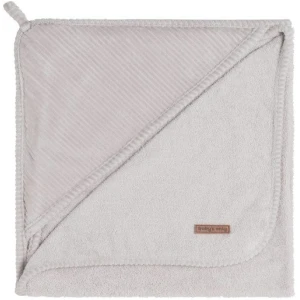 Baby's Only - Badcape - Omslagdoek - Handdoek met Capuchon - Sense - Kiezel grijs - 75x85 cm - Badstof