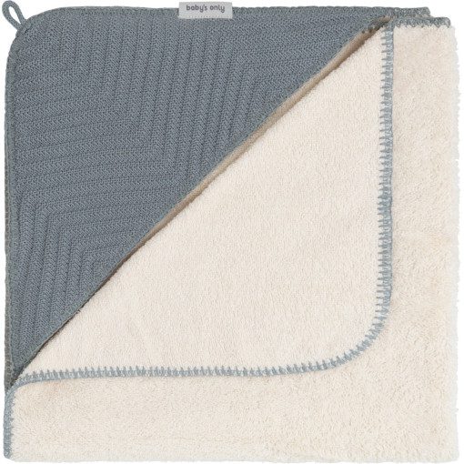 Baby's Only - Badcape - Omslagdoek - Handdoek met Capuchon - Grace - Nordic Blue - 75x85 cm - Badstof