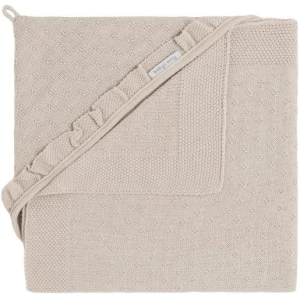 Baby's Only - Gebreide Wikkeldeken - Omslagdoek Baby Mood - Warm linnen - 75x75 cm
