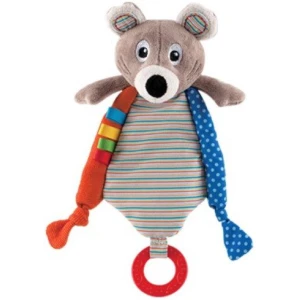 Nuby - Pluche Knuffeldoekje met Bijtring - Muis - 0m+