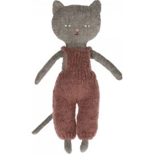 Maileg - Kitten in Overal - Knuffel - 24 cm - Grijs