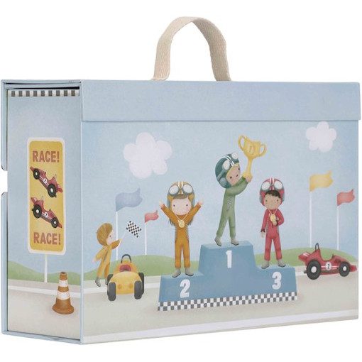 Little Dutch - Houten Speelkoffer met Racebaan - Afbeelding 7