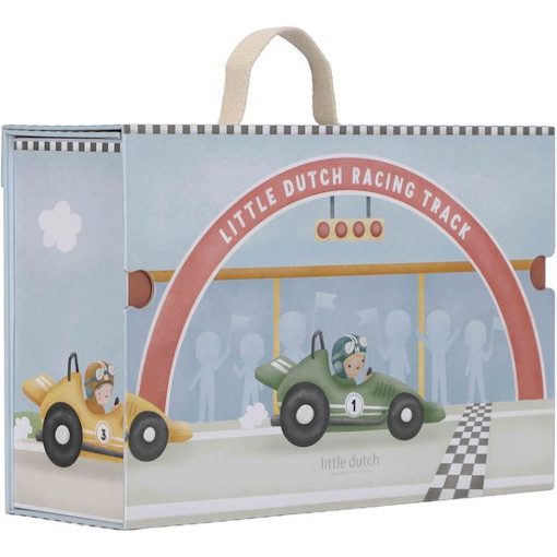 Little Dutch - Houten Speelkoffer met Racebaan - Afbeelding 6
