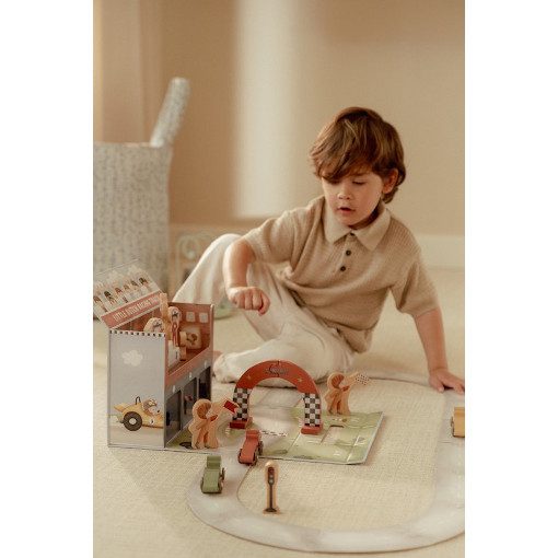Little Dutch - Houten Speelkoffer met Racebaan - Afbeelding 8