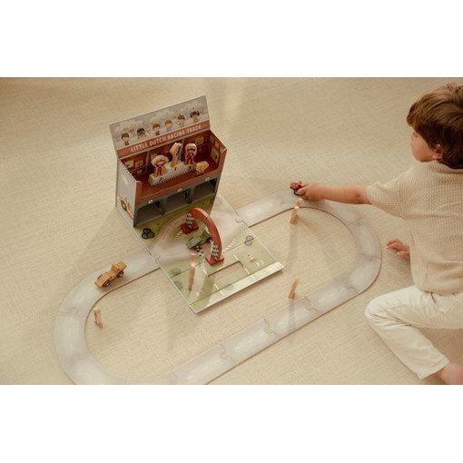 Little Dutch - Houten Speelkoffer met Racebaan - Afbeelding 9