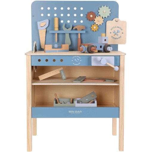 Little Dutch - Houten Kinderwerkbank - Blauw - Afbeelding 2